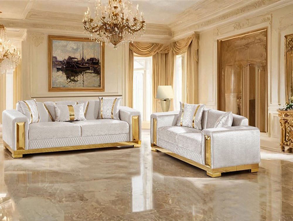 Furniture of America - Valdosta Sofa + Loveseat - FM67001BG-2PC View 1