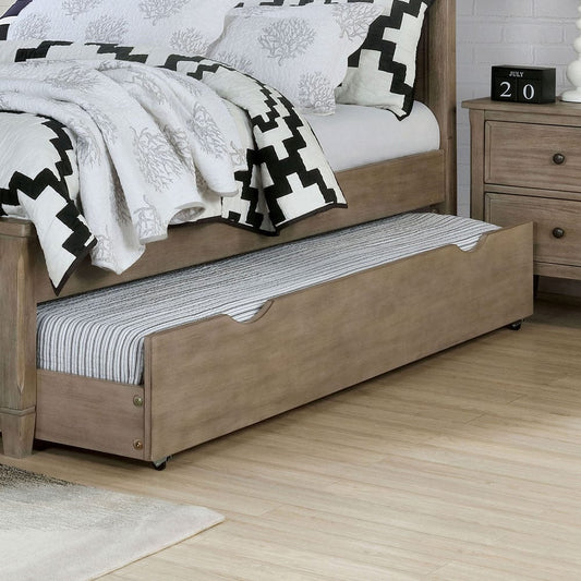 Furniture of America - Vevey Trundle/Drawer in Wire-Brushed Warm Gray - FOA7175TR View 2