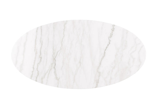 Furniture of America - Virden Oval Cocktail Table in Black/White/Gold - FM47000BK-CO View 2