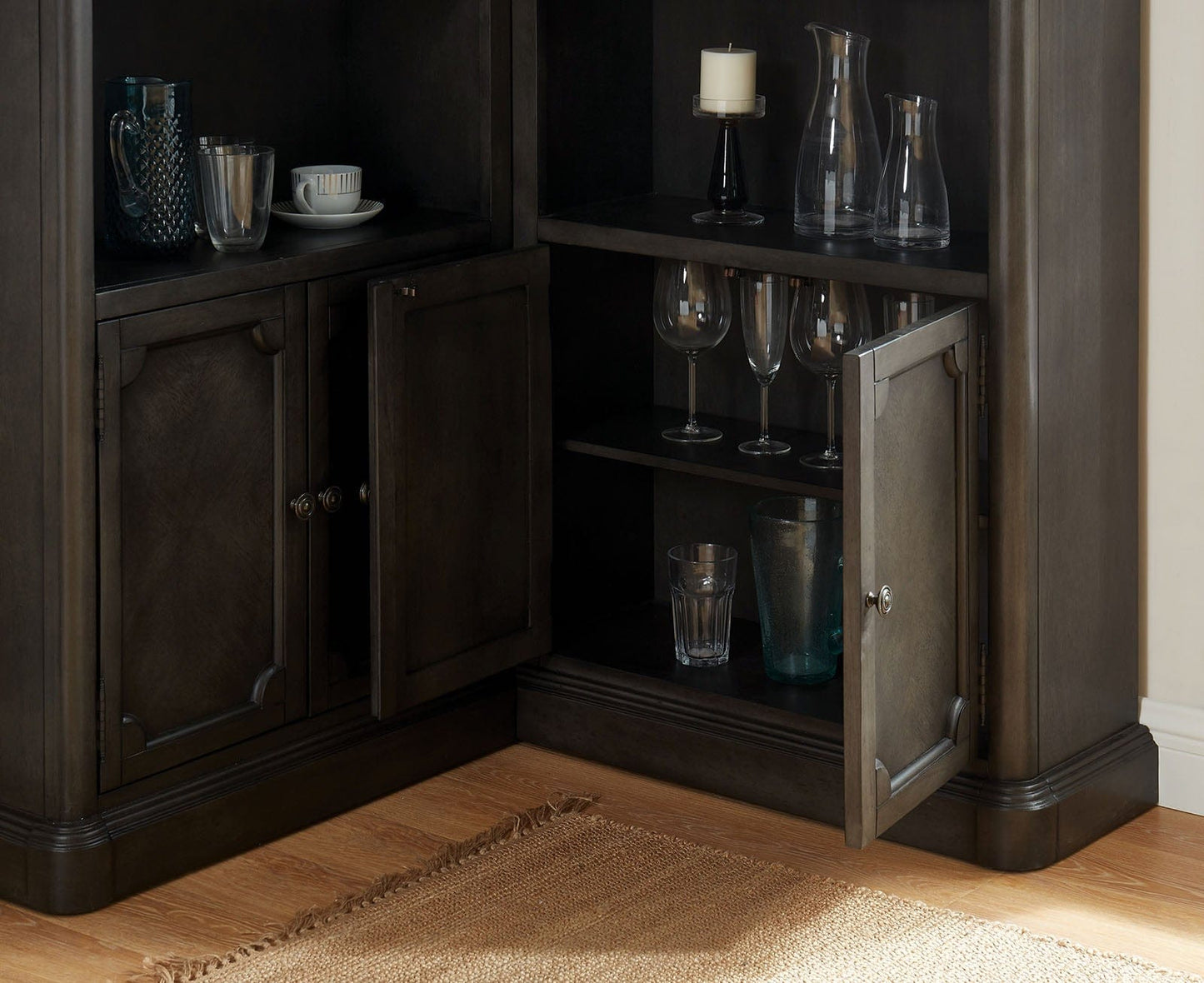 Furniture of America - Voltaire Curio Cabinet in Gray - CM-CR142GY-CURIO View 3