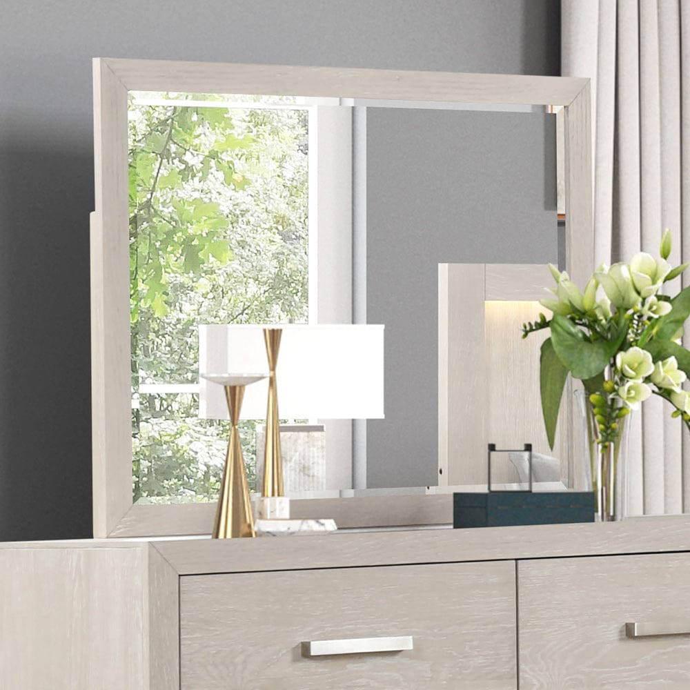 Furniture of America - Wellingborough Mirror in Light Gray - FM7703AK-M View 1