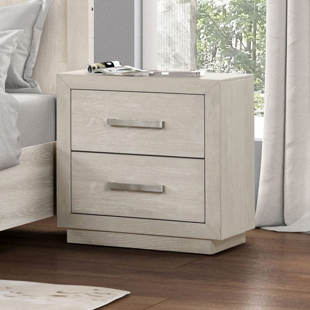 Furniture of America - Wellingborough Nightstand W/ USB + LED in Light Gray - FM7703AK-N View 1