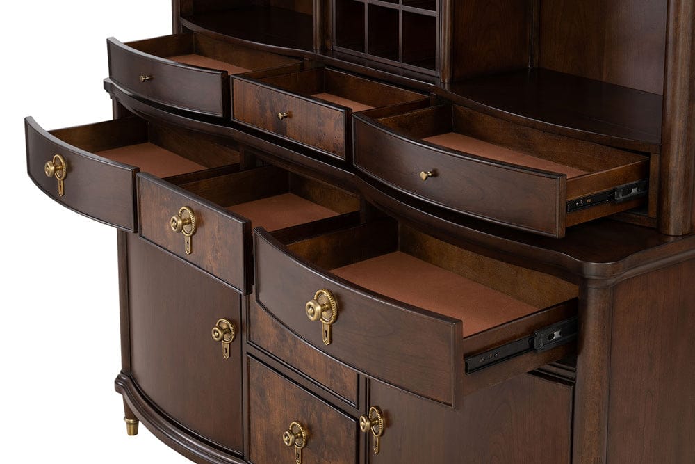 Furniture of America - Westerham Hutch & Buffet in Dark Cherry - FM34001CH-HB-SET View 7