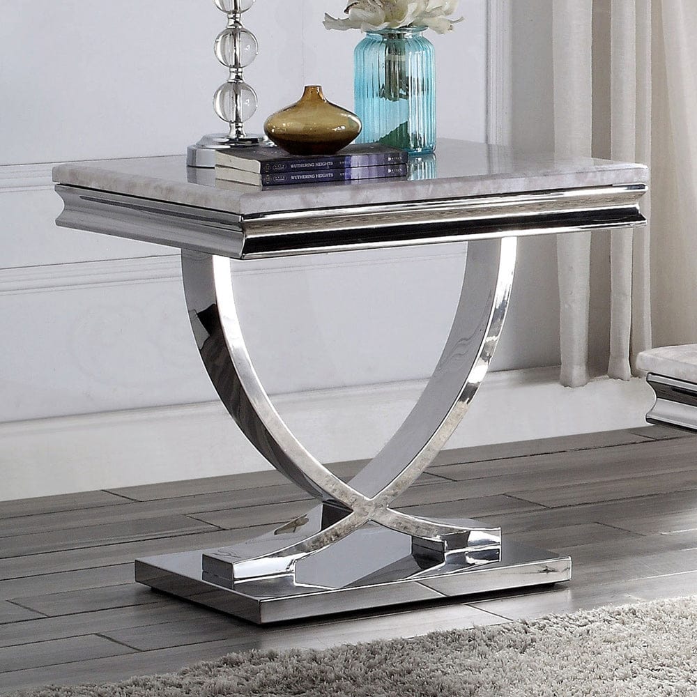 Furniture of America - Wettingen End Table in Chrome - CM4285E-TABLE View 1