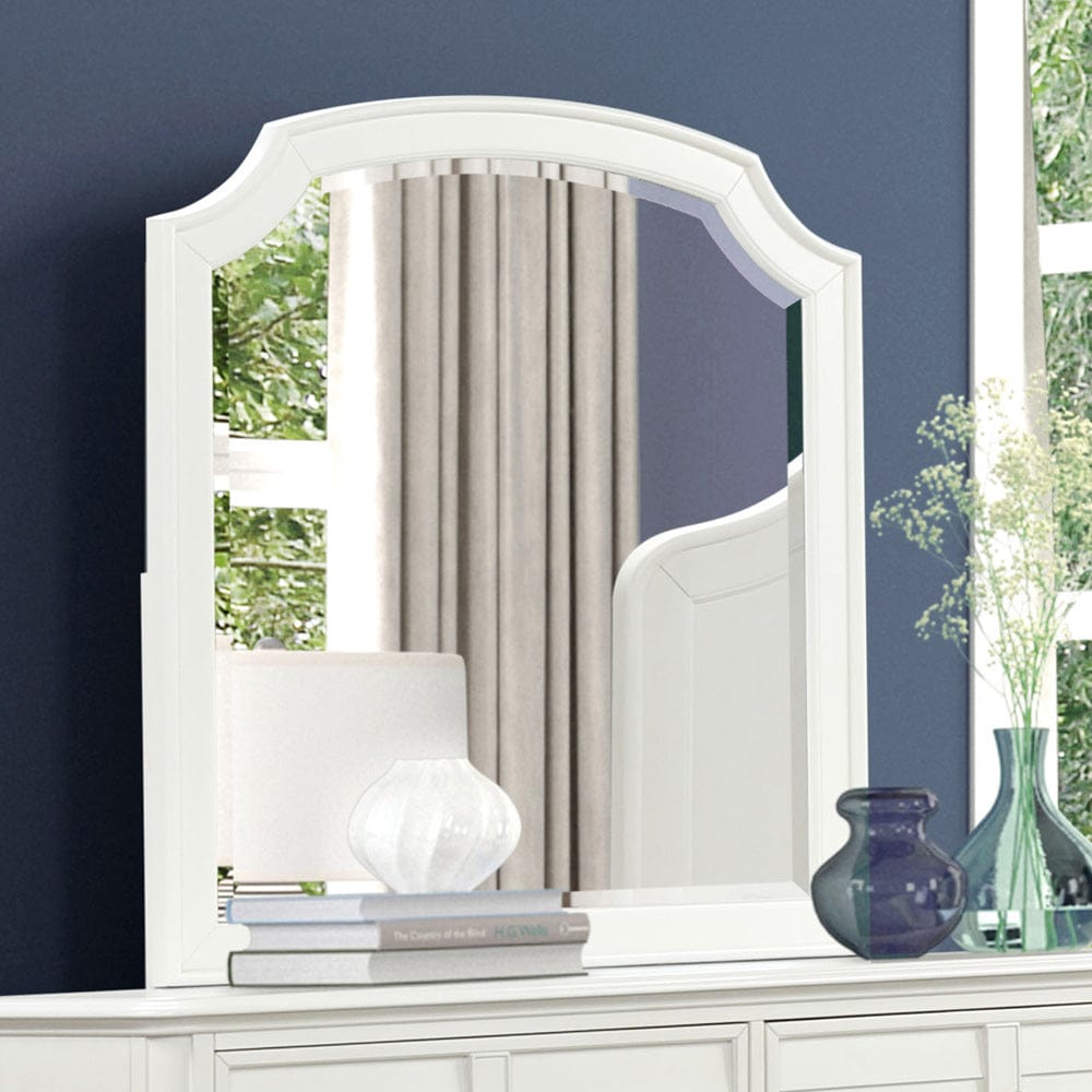 Furniture of America - Whitehaven Mirror in Antique White - FM7708WH-M View 1