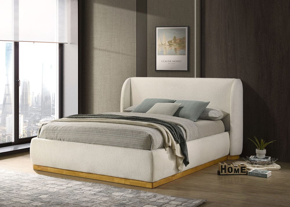 Furniture of America - Whitman E.King Bed in White/Natural Oak - FM72004WH-EK-BED View 1