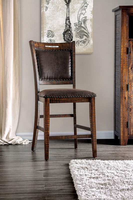 Furniture of America - Wichita 7 Pc. Counter Ht. Table Set in Distressed Dark Oak - CM3061PT-7PC View 2