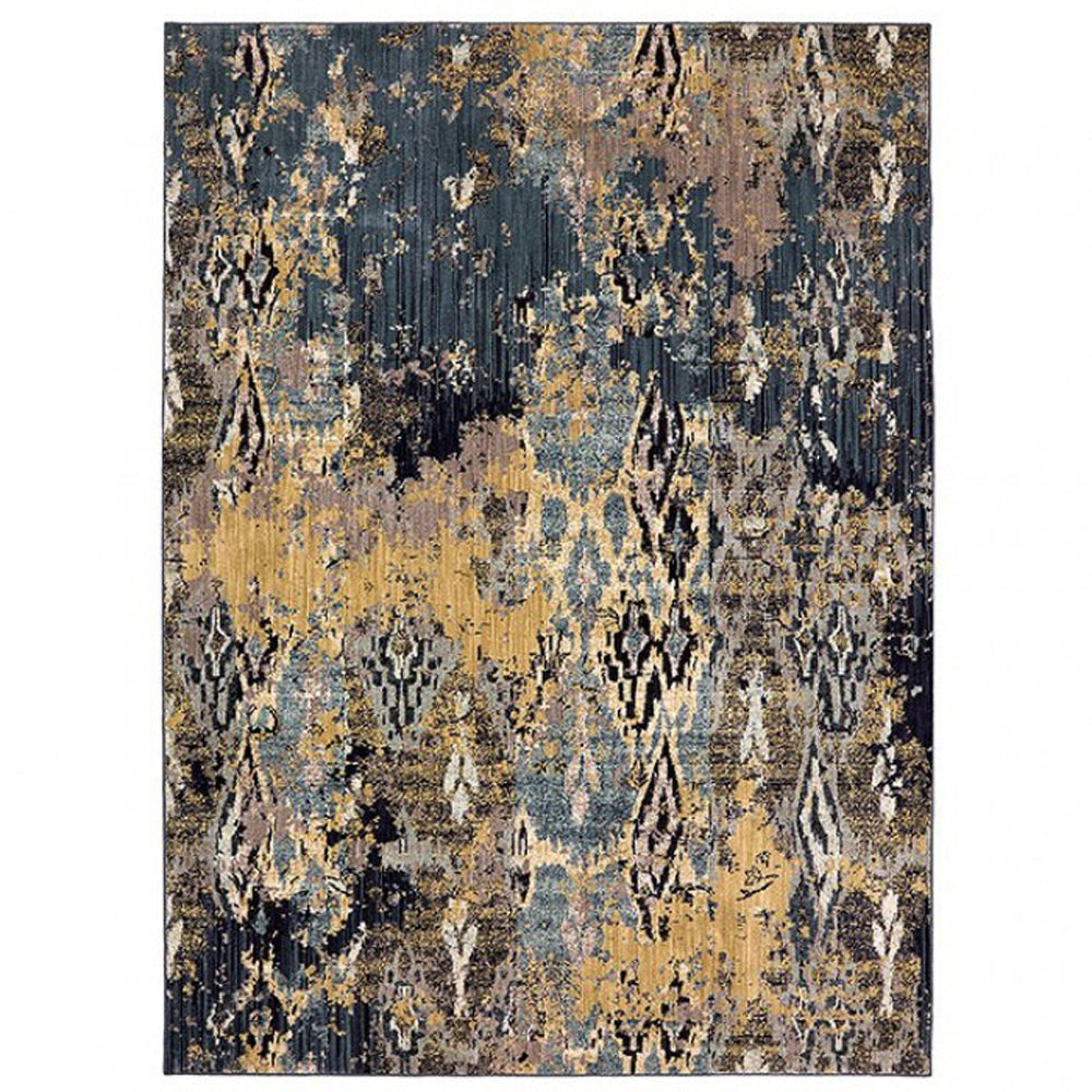 Furniture of America - Wilhelm 5'3 X 7'6" Area Rug in Indigo Breach - RG8161S