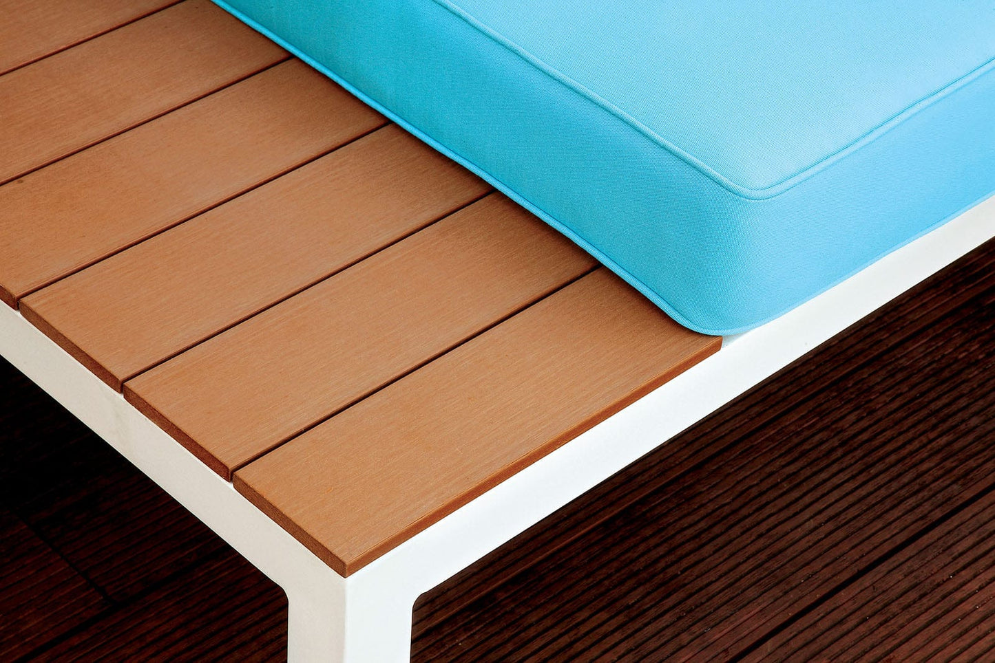 Furniture of America - Winona Patio Sectional w/ Table in White/Oak/Blue - CM-OS2580-PK View 2