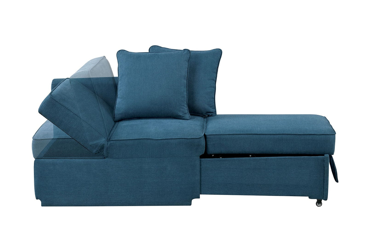 Furniture of America - Woburn Convertible Chair in Blue - FM6962BL View 10