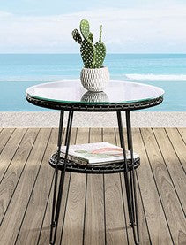 Furniture of America - Zalika Patio Side Table - FM80010BK-T View 1
