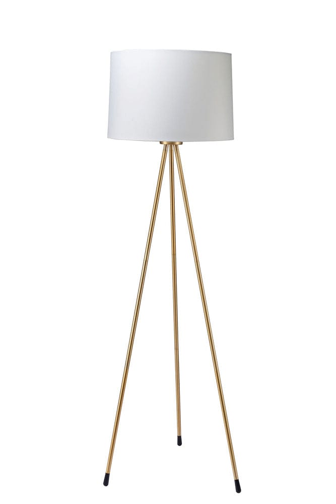 Furniture of America - Zera Floor Lamp in White/Gold - L731181-WH View 1