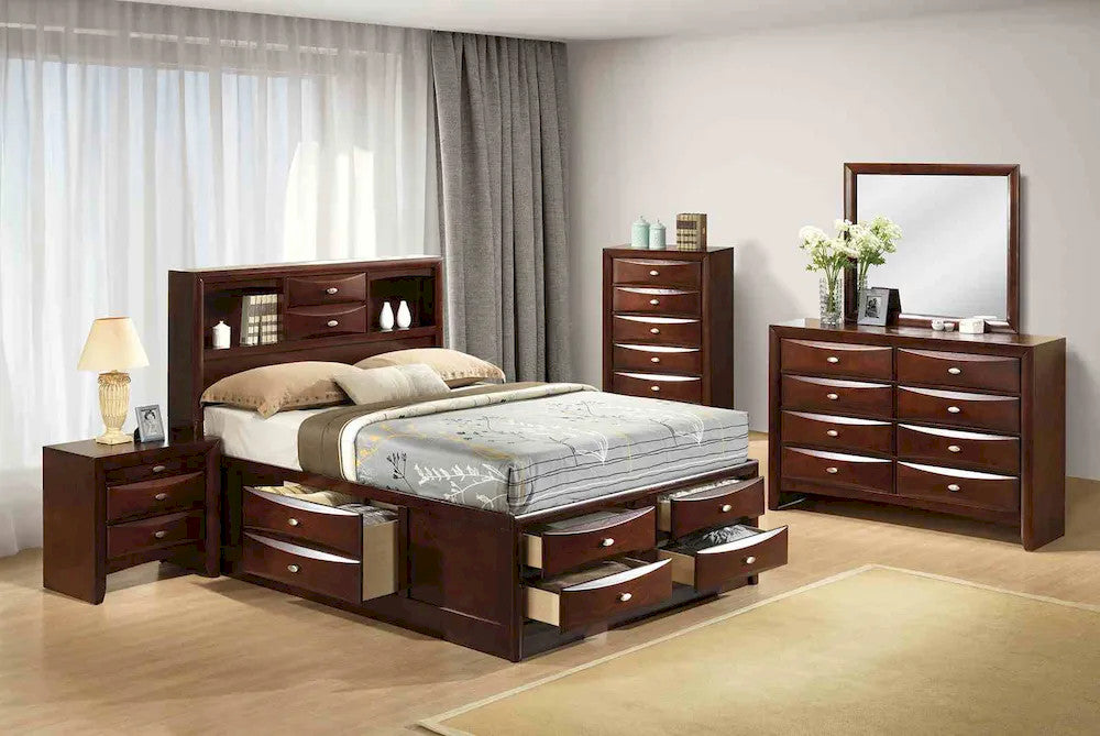 Furniture of America - Zosimo - 4 Pc. Queen Bedroom Set w/ Chest - Dark Cherry - FM7210CH-Q-5PC-CHEST view 1