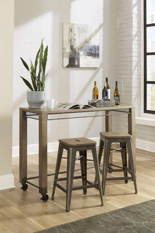 Hammary - Maya Counter Console with 2 Stools - 070-587_CLOSEOUT-HC veiw 2