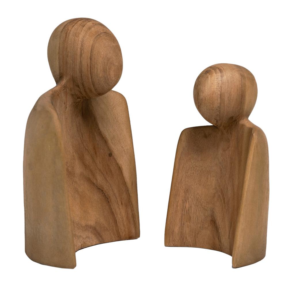 Henry & Mason - 2 Piece Emma Natural Mindi (White Cedar) Wood Sculpture - DV7424 veiw 1