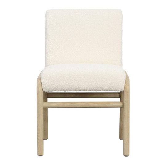 Henry & Mason - Ali Warm Washed Ash Wood Dining Chair with Ivory Boucle Fabric - DV7512 veiw 2
