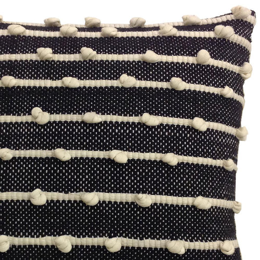 Henry & Mason - Amos Black and Ivory Cotton Throw Pillow - DV7478 veiw 2