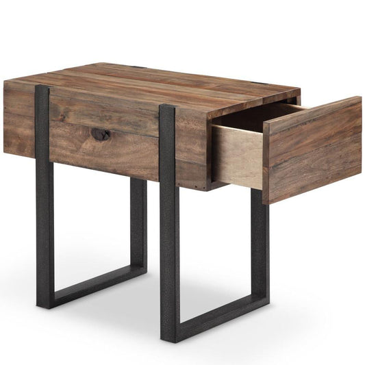 Henry & Mason - Ashton Glen Modern Reclaimed Wood Chairside End Table in Rustic Honey - AFA00507 view 2