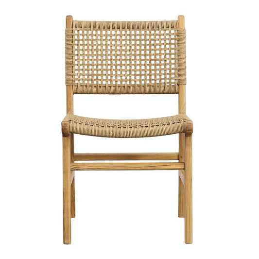 Henry & Mason - Austin Teak And Wicker Armless Dining Chair - DV7893 veiw 2