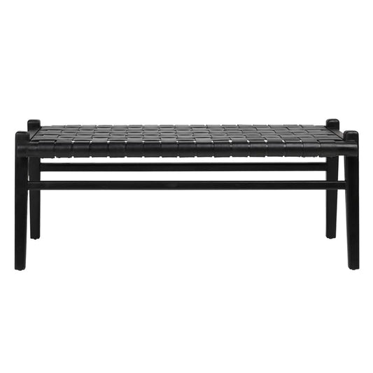 Henry & Mason - Balthazier Teak Wood with Woven Leather - DV7277 veiw 2
