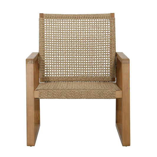 Henry & Mason - Boccah Teak Wood Occasional Chair with Hyacinth and Woven Wicker - DV7894 veiw 2