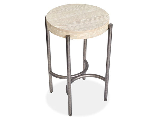 Henry & Mason - Branton Edgecomb Grey And Weathered Antique Nickel Round Accent Table - AFA00992 view 2