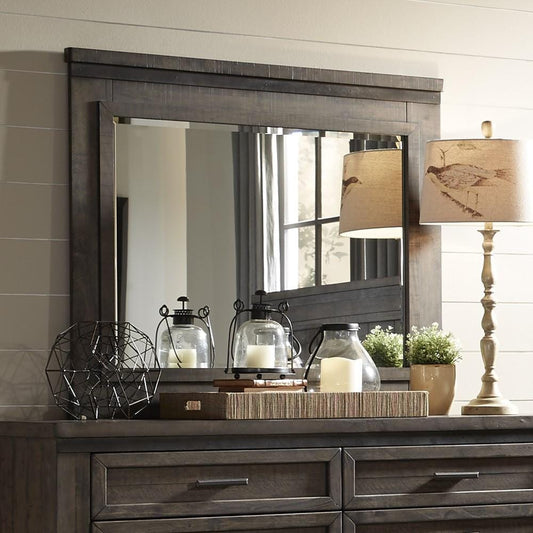 Henry & Mason - Briar Cliff Mirror in Rock Beaten Brown with Saw Cuts - AFA03634 view 2