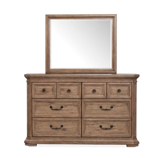 Henry & Mason - Briar Crest Florentine Walnut Drawer Dresser With Landscape Mirror - AFA00756 view 2
