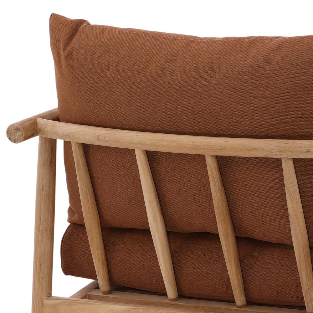 Henry & Mason - Carlotta Teak Outdoor Occasional Chair with Sienna Acrylic Upholstery - DV7241 veiw 5