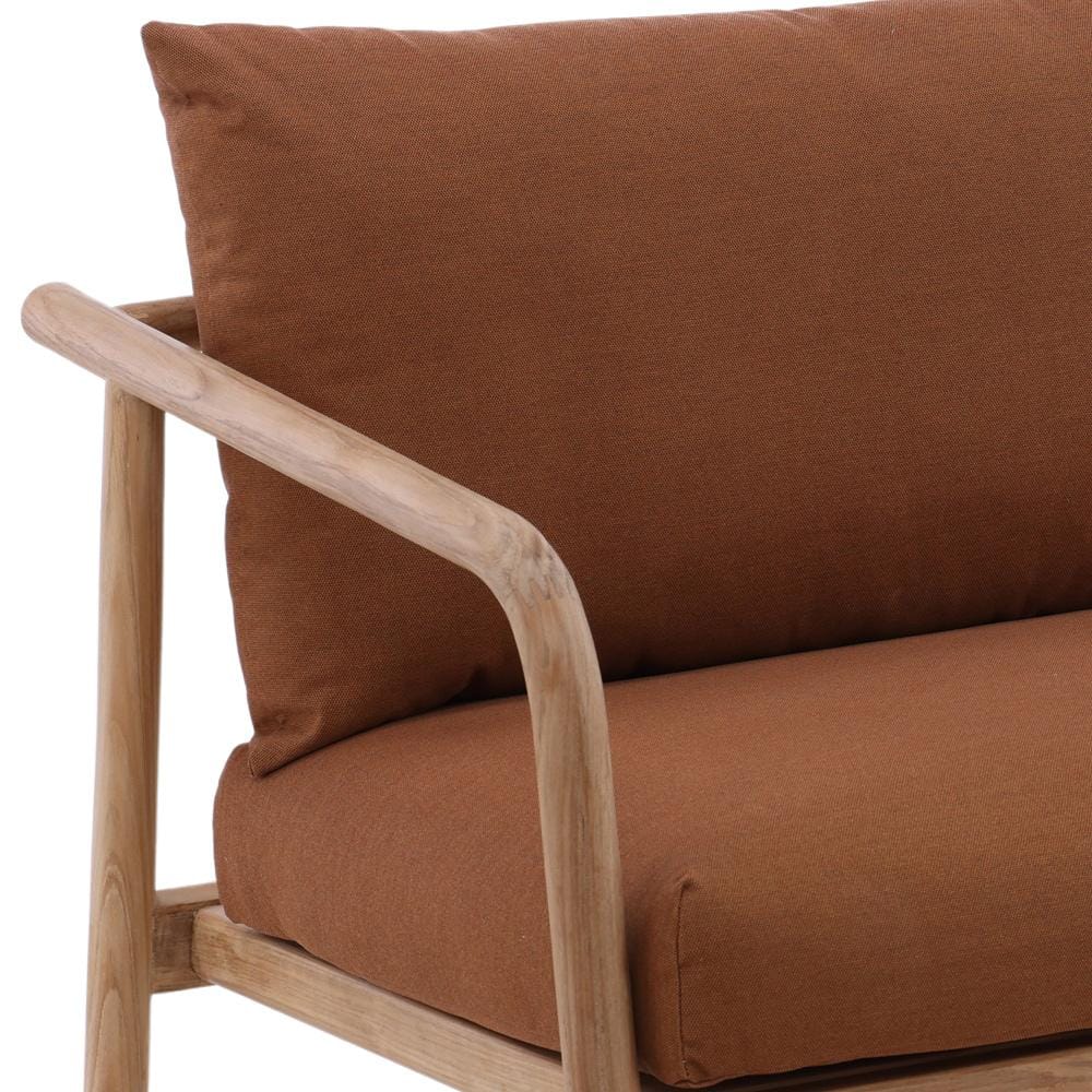 Henry & Mason - Carlotta Teak Outdoor Sofa with Sienna Acrylic Upholstery - DV7242 veiw 5