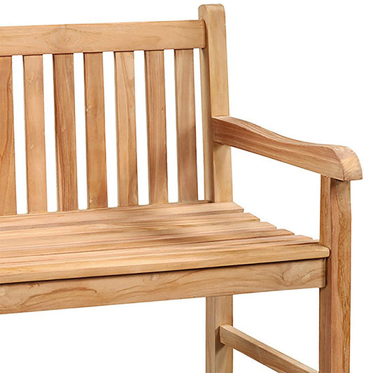 Henry & Mason - Chadwick 51in Outdoor Bench in Natural Teak Wood - DV7023 veiw 2