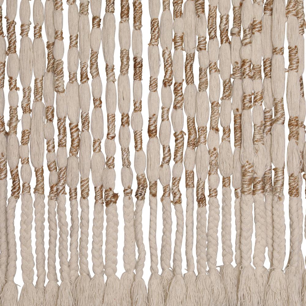 Henry & Mason - Chiano Hand Knitted Wool and Jute Wall Hanging in Natural and Ivory - DV7602 veiw 2