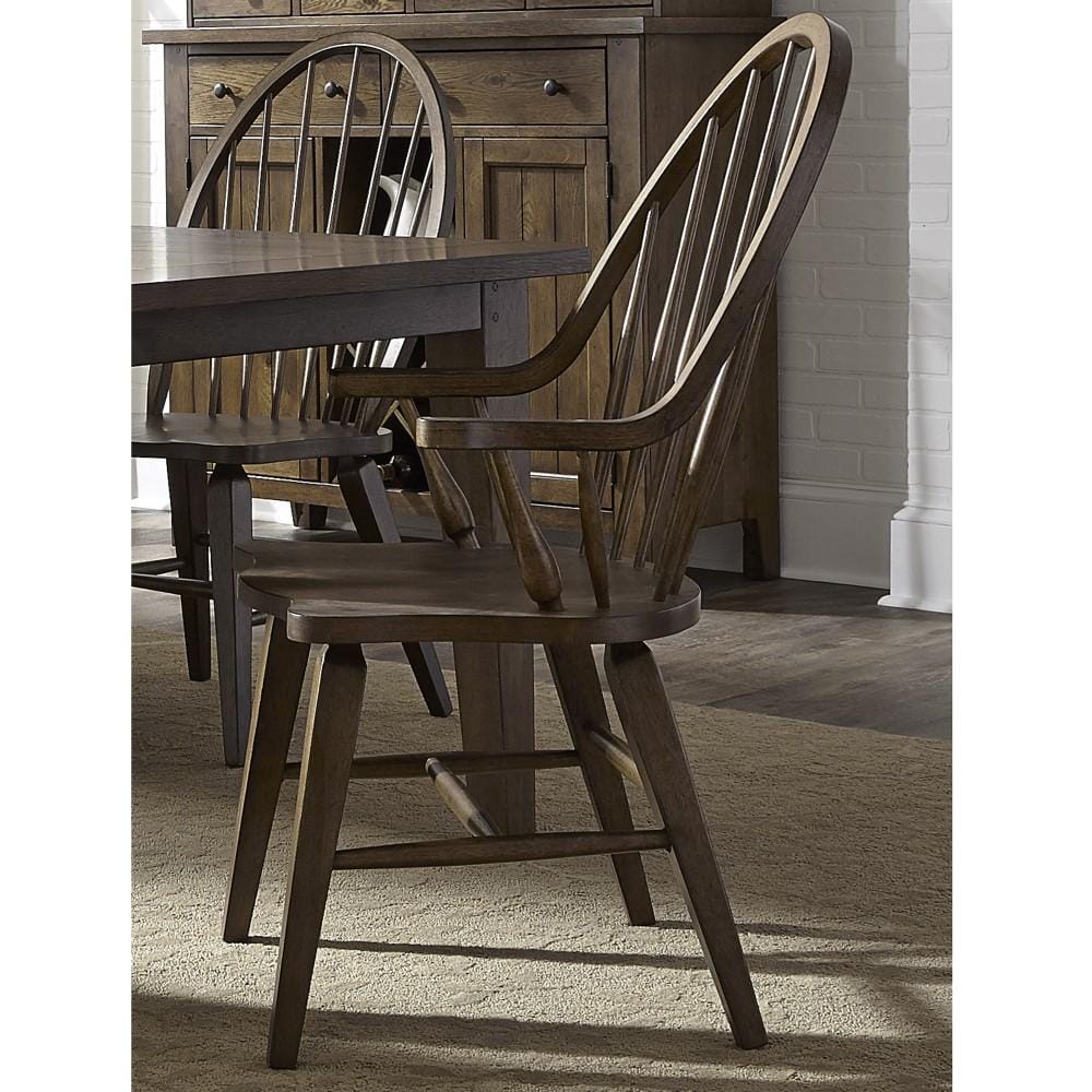 Henry & Mason - Chimney Hill 7 Piece Rectangular Table Set in Tobacco & Black - AFA02497 view 4