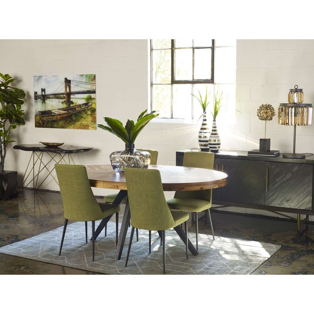 Henry & Mason - Clark Acacia Oval Dining Table in Brown - ACA-849-BRO-DT-03 veiw 2