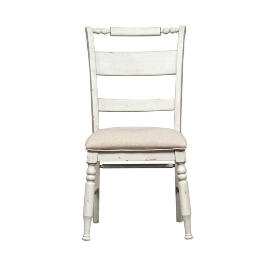 Henry & Mason - Courtney Slat Back Side Chair (RTA) (Set of 2) in Antique Linen with Weathered Gray - AFA03340 view 2