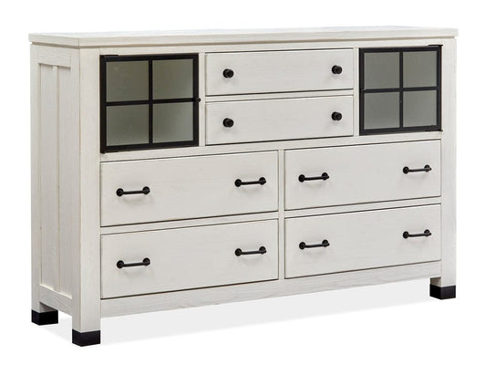 Henry & Mason - Cypress Bay Silo White Door Dresser With Landscape Mirror - AFA00963 view 2