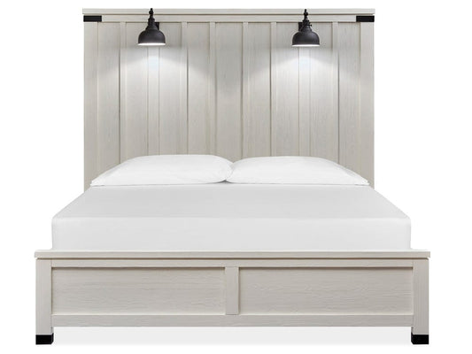 Henry & Mason - Cypress Bay Silo White King Lamp Panel Bed - AFA00967 view 2