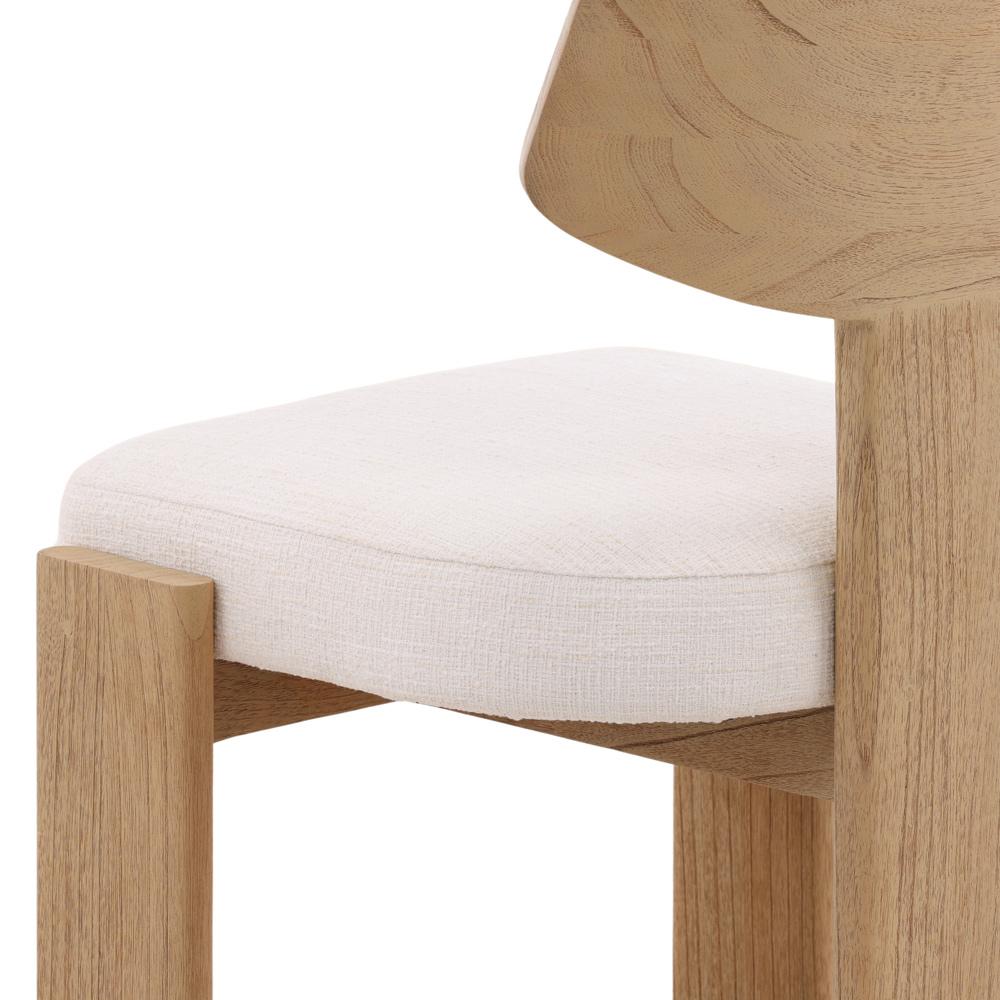 Henry & Mason - Dalfino Natural Mindi Wood Dining Chair with Cream Boucle Fabric - DV7097 veiw 5