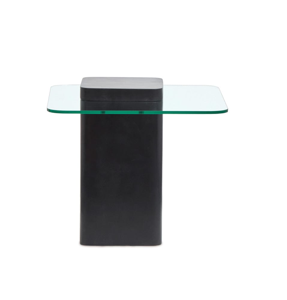 Henry & Mason - Danoria Clear Glass And Obsidian Square End Table - AFA00927 view 5
