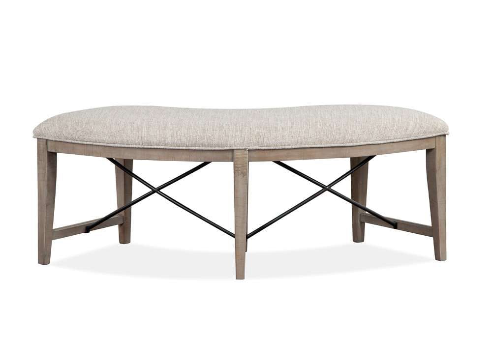 Henry & Mason - Delmere Point Curved Bench w/Upholstered Seat - AFA00471 view 3