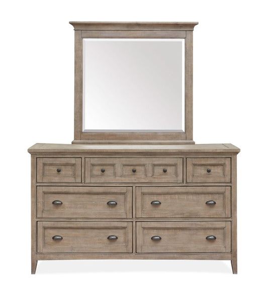 Henry & Mason - Delmere Point Dovetail Grey Drawer Dresser With Landscape Mirror - AFA01155 view 2