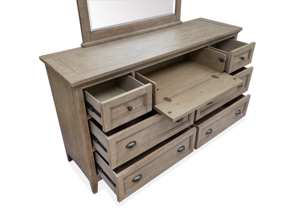 Henry & Mason - Delmere Point Dovetail Grey Drawer Dresser With Landscape Mirror - AFA01155 view 12