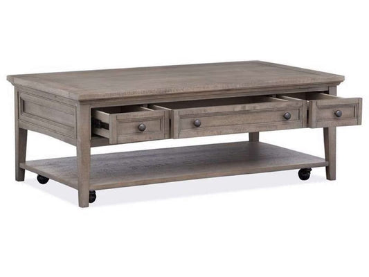 Henry & Mason - Delmere Point Rectangular Cocktail Table with Casters in Dovetail Grey - AFA00703 view 2
