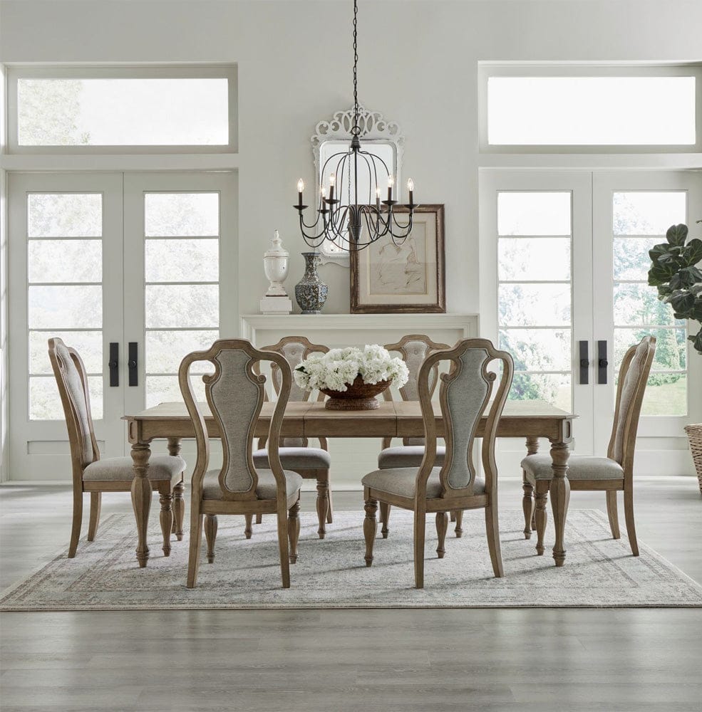 Henry & Mason - Dogwood Estate 7 Piece Rectangular Table Set in Weathered Bisque - AFA02133 view 1