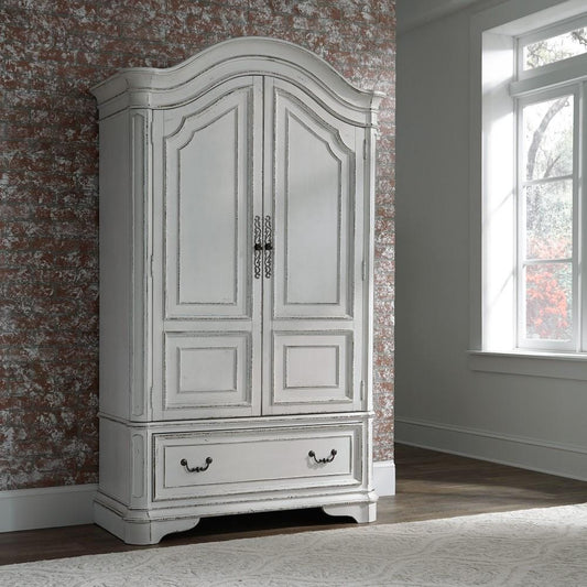 Henry & Mason - Dogwood Estate Armoire in Antique White & Weathered Bark - AFA01978 view 2