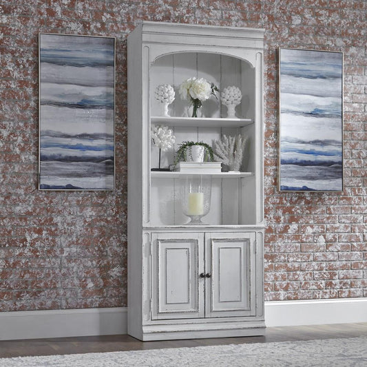 Henry & Mason - Dogwood Estate Bunching Bookcase in Antique White & Weathered Bark - AFA02084 view 2