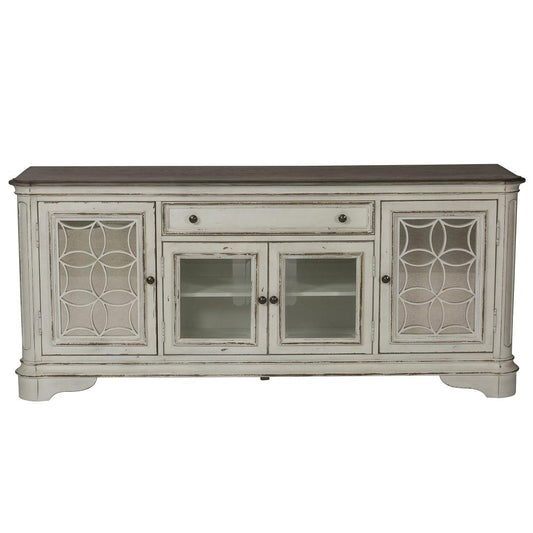 Henry & Mason - Dogwood Estate Entertainment TV Stand in Antique White & Weathered Bark - AFA02173 view 2
