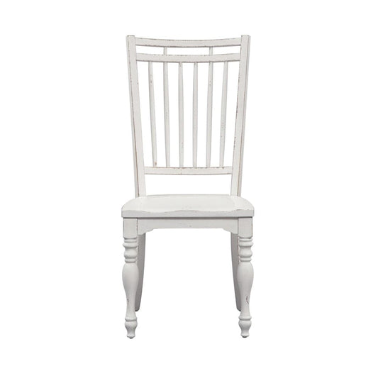 Henry & Mason - Dogwood Estate Spindle Back Side Chair (RTA) (Set of 2) in Antique White & Weathered Bark - AFA02032 view 2