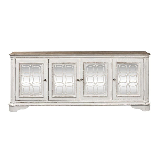 Henry & Mason - Dogwood Estate TV Console in Antique White & Weathered Bark - AFA02174 view 2