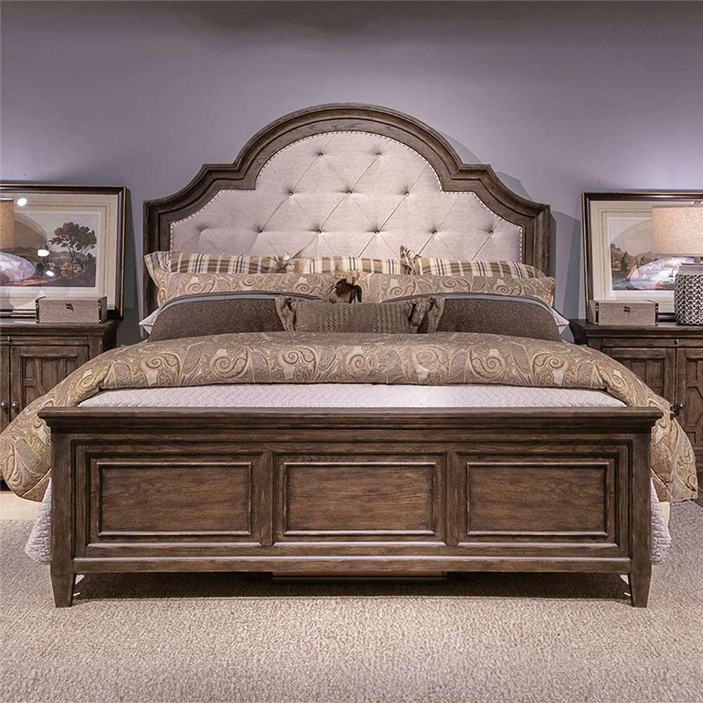 Henry & Mason - Eden Dale King Uph Bed in Saddle Brown - AFA02241 view 1